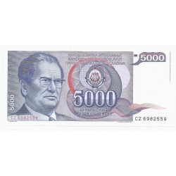 YUGOSLAVIA - PICK 93 - 5 000 DINARA - 01/05/1985