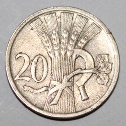 CZECHOSLOVAKIA - KM 1 - 20 HALERU 1927