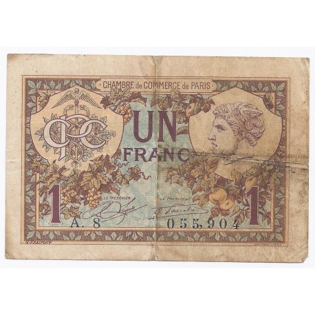 75 - PARIS - CHAMBRE DE COMMERCE - 1 FRANC 1920