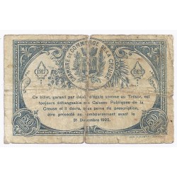 23 - CREUSE - CHAMBRE DE COMMERCE - 50 CENTIMES - 15/06/1917