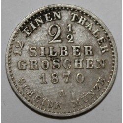 GERMANY - KM 486 - 2 1/2 SILBER GROSCHEN 1870 A - Berlin - Wilhelm I