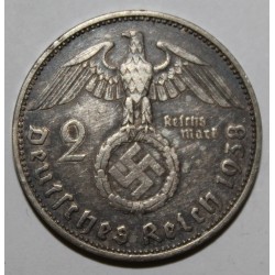 ALLEMAGNE - KM 93 - 2 REICHSMARK 1938 F - Stuttgart