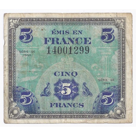 FAY VF 17/01 - 5 FRANCS DRAPEAU - JUIN 1944 - PICK 115