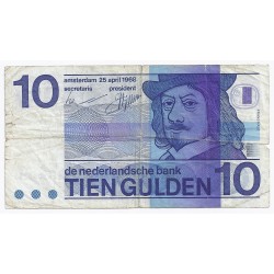 PAYS BAS - PICK 91 b - 10 GULDEN - 25/04/1968