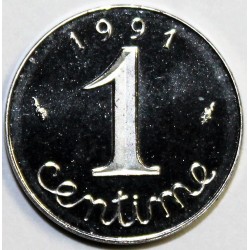 FRANCE - KM 928 - 1 CENTIME 1991 TYPE EAR OF WHEAT