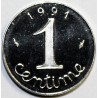 FRANCE - KM 928 - 1 CENTIME 1991 TYPE EAR OF WHEAT