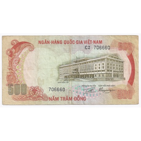 VIETNAM DU SUD - PICK 33 - 500 DONG - ND (1972)