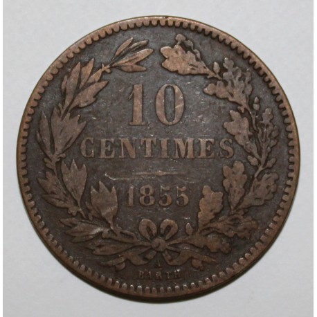 LUXEMBOURG - KM 23.2 - 10 CENTIMES 1855