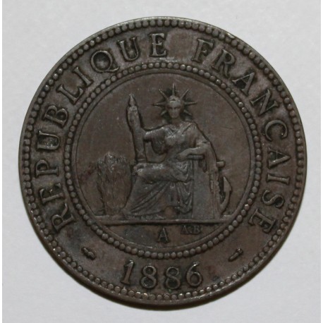 INDOCHINE - KM 1 - 1 CENT 1886 A - Paris