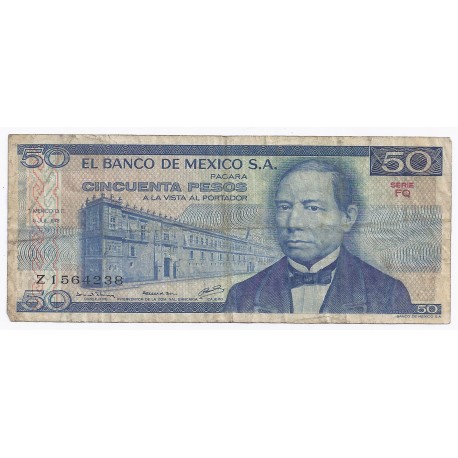 MEXIQUE - PICK 65 c - 50 PESOS - 05/07/1978