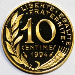 FRANCE - KM 929 - 10 CENTIMES 1994 TYPE MARIANNE