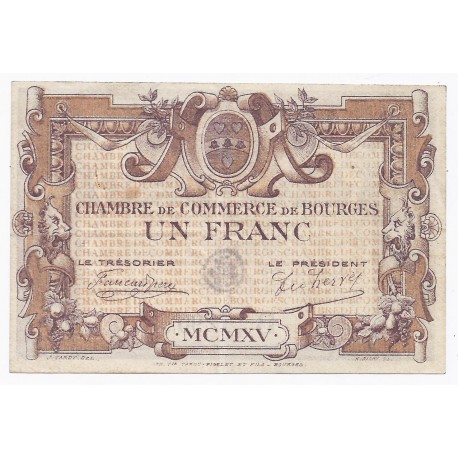 18 - BOURGES - CHAMBRE DE COMMERCE - 1 FRANC