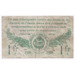 41 - BLOIS ET LOIR-ET-CHER - CHAMBRE DE COMMERCE - 1 FRANC - 03/10/1916