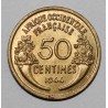 AFRIQUE OCCIDENTALE FRANCAISE - KM 1 - 50 CENTIMES 1944