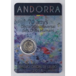 ANDORRA - 2 EURO 2018 - Human Rights - COINCARD