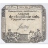 ASSIGNAT DE 50 SOLS - SERIE 661 - 04/01/1792 - DOMAINES NATIONAUX