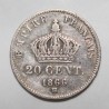 GADOURY 308 - 20 CENTIMES 1866 BB Strasbourg TYPE NAPOLEON III -KM 805