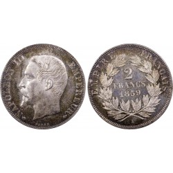 FRANCE - KM 780.1 - 2 FRANC 1859 A Paris TYPE NAPOLÉON III