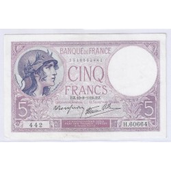 FAY 04/05 - 5 FRANCS VIOLET - 10/08/1939 - SUPERBE - PICK 83