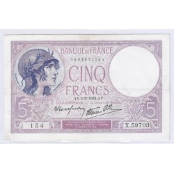 FAY 04/04 - 5 FRANCS VIOLET - 03/08/1939 - TRES TRES BEAU + - PICK 83