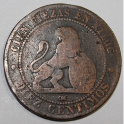 ESPAGNE - KM 663 - 10 CENTIMOS 1870