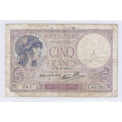 FAY 04/13 - 5 FRANCS VIOLET...