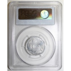 ÉTABLISSEMENTS FRANÇAIS DE L’OCÉANIE - KM PE2 - 1 FRANC 1949 - PIEFORT ESSAI - 104 ex. - PCGS SP 63