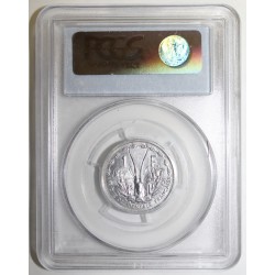 FRANZÖSISCH-WESTAFRIKA - KM PE1 - 1 FRANC 1948 - PROBE DICKABSCHLAG MÜNZE - 104 ex. - PCGS SP 62