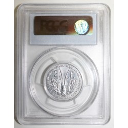 FRANZÖSISCH-WESTAFRIKA - KM PE2 - 2 FRANC 1948 - PROBE DICKABSCHLAG MÜNZE - 104 ex. - PCGS SP 63