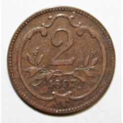 AUSTRIA - KM 2801 - 2 HELLER 1897 -  FRANZ JOSEPH I