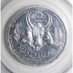 MADAGASCAR - KM PE3 - 5 FRANC 1953 - TRIAL PIEFORT COIN - 104 ex. - PCGS GENUINE