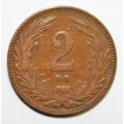 HONGRIE - KM 481 - 2 FILLER 1908 - FRANZ JOSEPH I