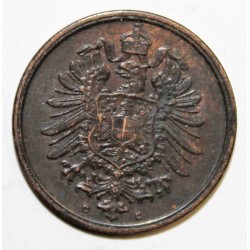 GERMANY - KM 2 - 2 PFENNIG 1875 C - Frankfurt - TYPE 1 - SMALL EAGLE - WILHELM I