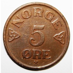 NORWAY - KM 400 - 5 ORE 1952 - HAAKON VII