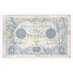 FAY 02/43 - 5 FRANCS BLEU - 13/09/1916 - TAUREAU - TRES TRES BEAU - PICK 70