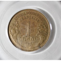 AFRIQUE OCCIDENTALE FRANÇAISE - KM 2 - 1 FRANC 1944 - PCGS AU 58