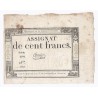 ASSIGNAT DE 100 FRANCS - 18 NIVOSE AN 3 - 07/01/1795 - DOMAINES NATIONAUX