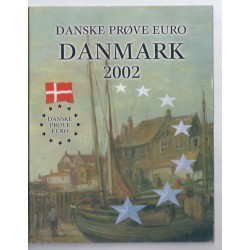 DENMARK - PROTOTYPE COIN SET - TRIAL - 8 COINS - 2002