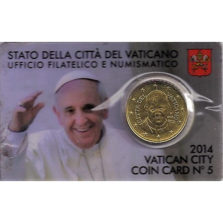 VATICAN - KM 460 - 50 CENT 2014 - COINCARD 5 - Pope Francis