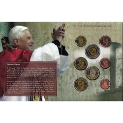 VATICAN - BENEDETTO XVI - HABEMUS PAPAM - COFFRET PROTOTYPE 8 PIECES - ESSAI  - 2005 - VERSION ITALIENNE