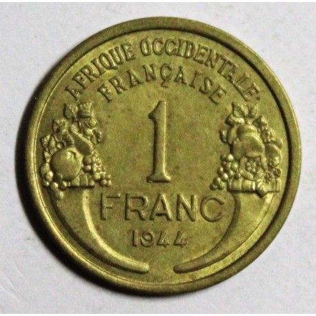AFRIQUE OCCIDENTALE FRANCAISE - KM 2 - 1 FRANC 1944 - MARIANNE