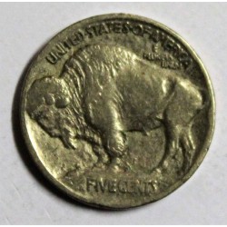 ETATS UNIS - KM 133 - 5 CENTS BUFFALO 1913 - SOL SURELEVE