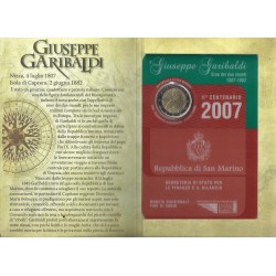 SAINT-MARIN - KM 481 - 2 EURO 2007 - BICENTENAIRE DE LA NAISSANCE DE GIUSEPPE GARIBALDI