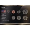 ETATS UNIS - SERIE DE 6 PIECES - PLAQUETTE WORLD MONEY