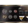 ETATS UNIS - SERIE DE 6 PIECES - PLAQUETTE WORLD MONEY