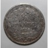 FRANCE - KM 741 - 1/2 FRANC 1834 A - Paris - TYPE LOUIS PHILIPPE 1 - THE REVERSE IS OFFSET AT 5h