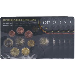 GERMANY - EURO COIN SETS 2017 - 5 MINTS  A D F G J