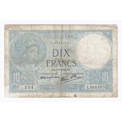 FRANCE - PICK 84 - 10 FRANCS 1942 - March 5 -  TYPE MINERVA