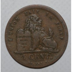 BELGIEN - KM 1.1 - 1 CENTIME 1833 - ÜBERDATUM DARAUF 1832