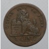 BELGIUM - KM 1.1 - 1 CENTIME 1833 - OVERDATE ON 1832